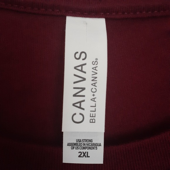 Women's La Diablita Short Sleeve Printed T-Shirt Size 2XL Maroon Bella Canvas - Picture 5 of 6